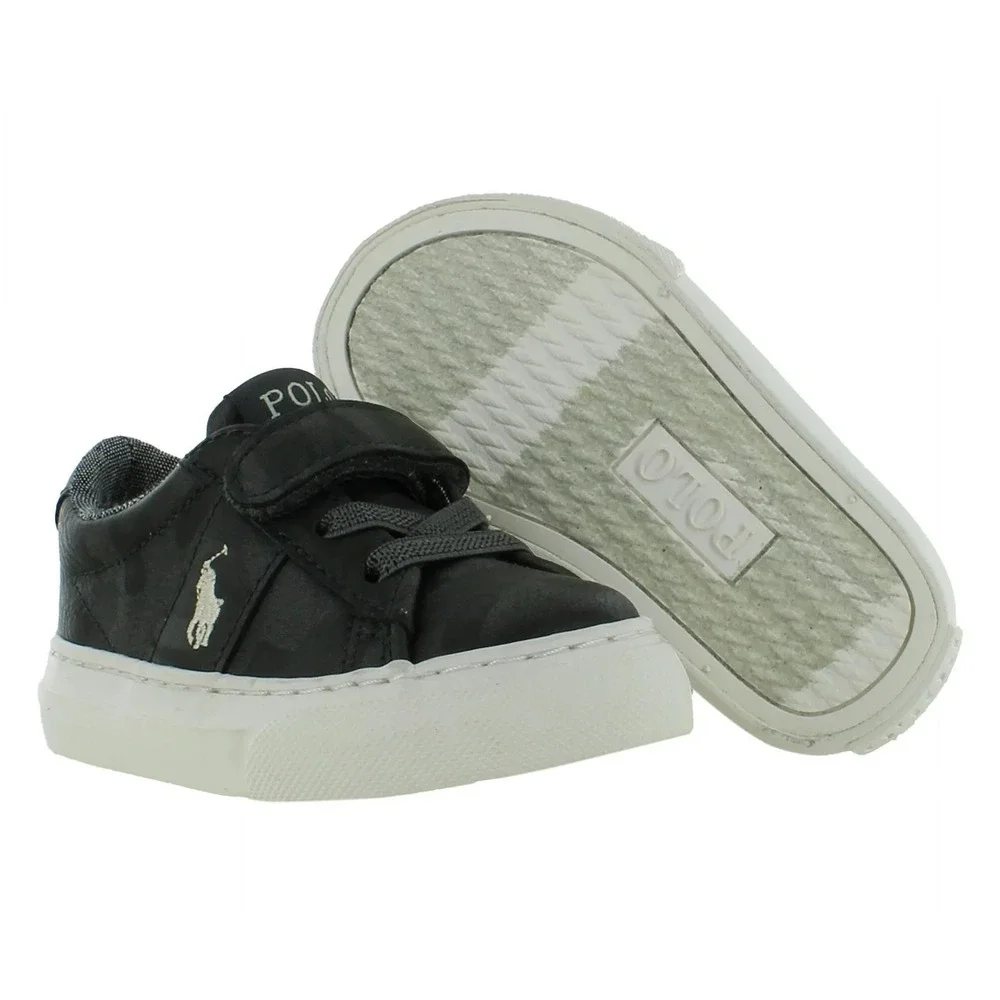 NIB POLO RALPH LAUREN SAYER GREY CAMO SHOES~SZ‎ 4~TODDLER~